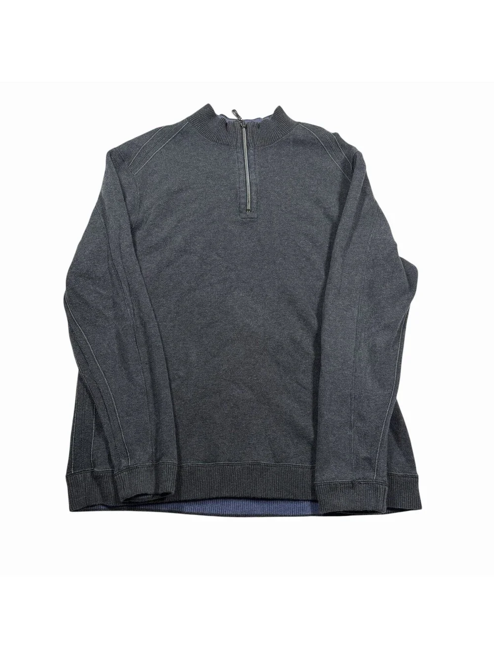 Tommy Bahama 100% Cotton Quarter-Zip Mock Neck Sweater Size Large